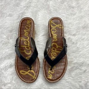 SAM EDELMAN/ Romy cork platform wedges flip flops